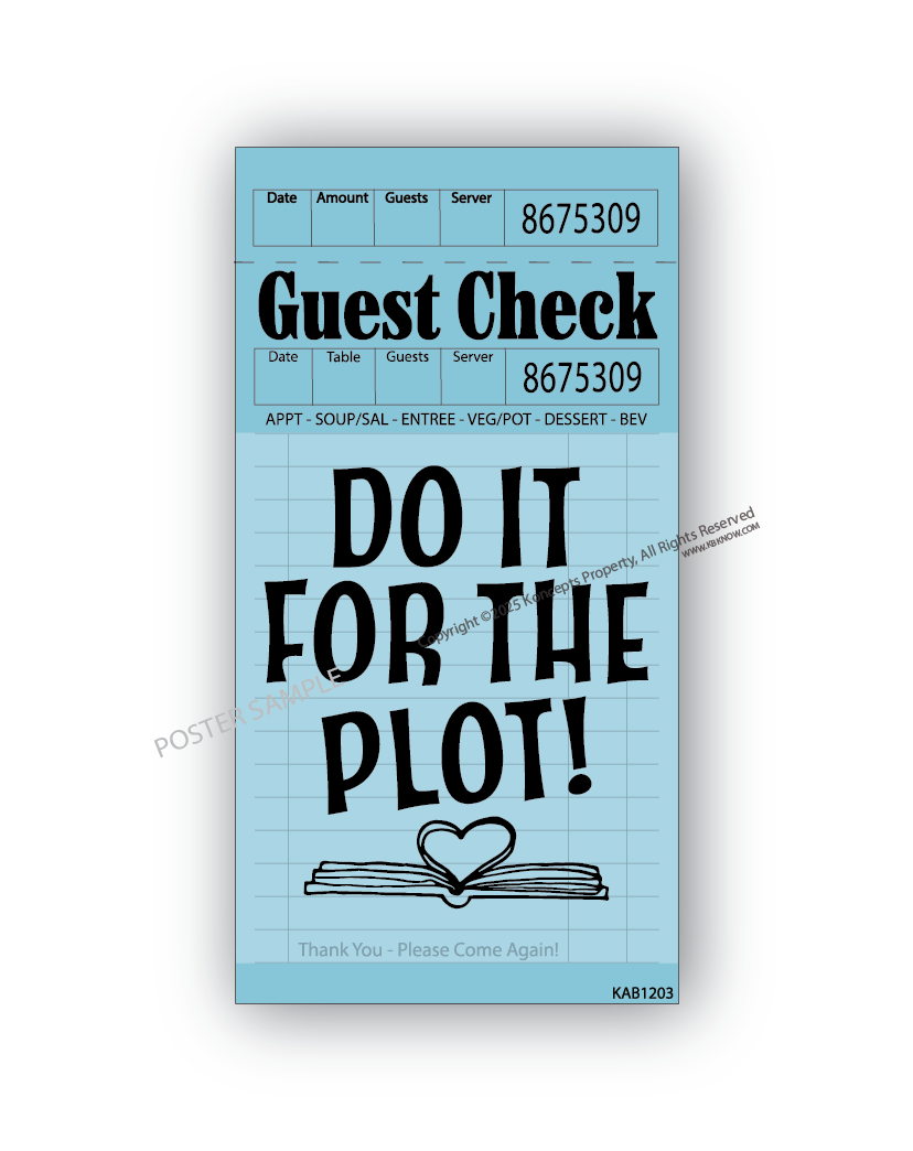 Blue Guest Check Posters