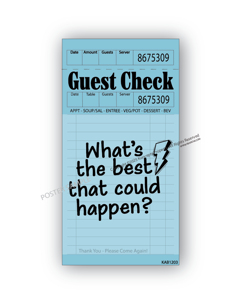 Blue Guest Check Posters