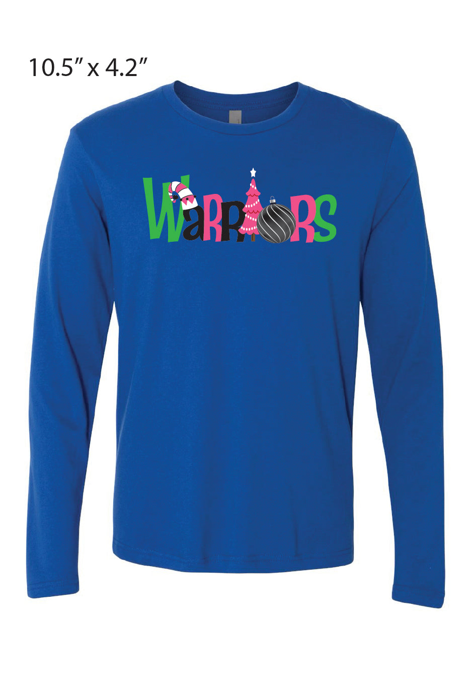Royal Next Level Long Sleeve Warriors Holiday DTF