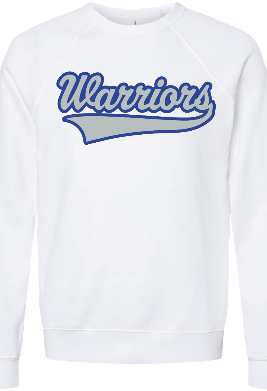 Warriors Vintage Script Bella Canvas Crewneck