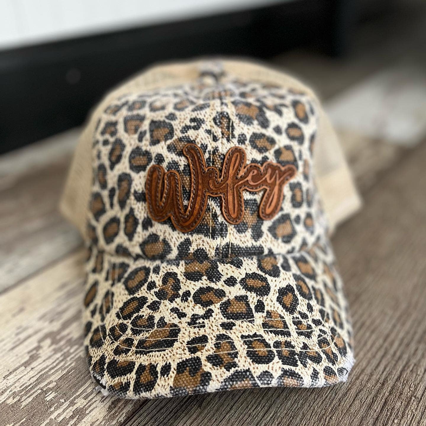 Wifey Script Leather Patch Only