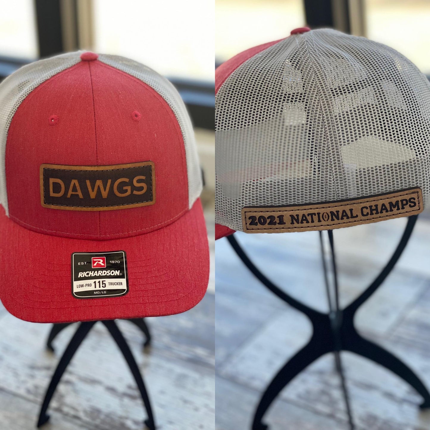 Dawgs (Centered) 2021 National Champs Leather Patches Only