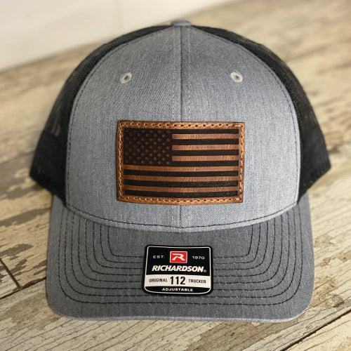 Flag Leather Patch Only