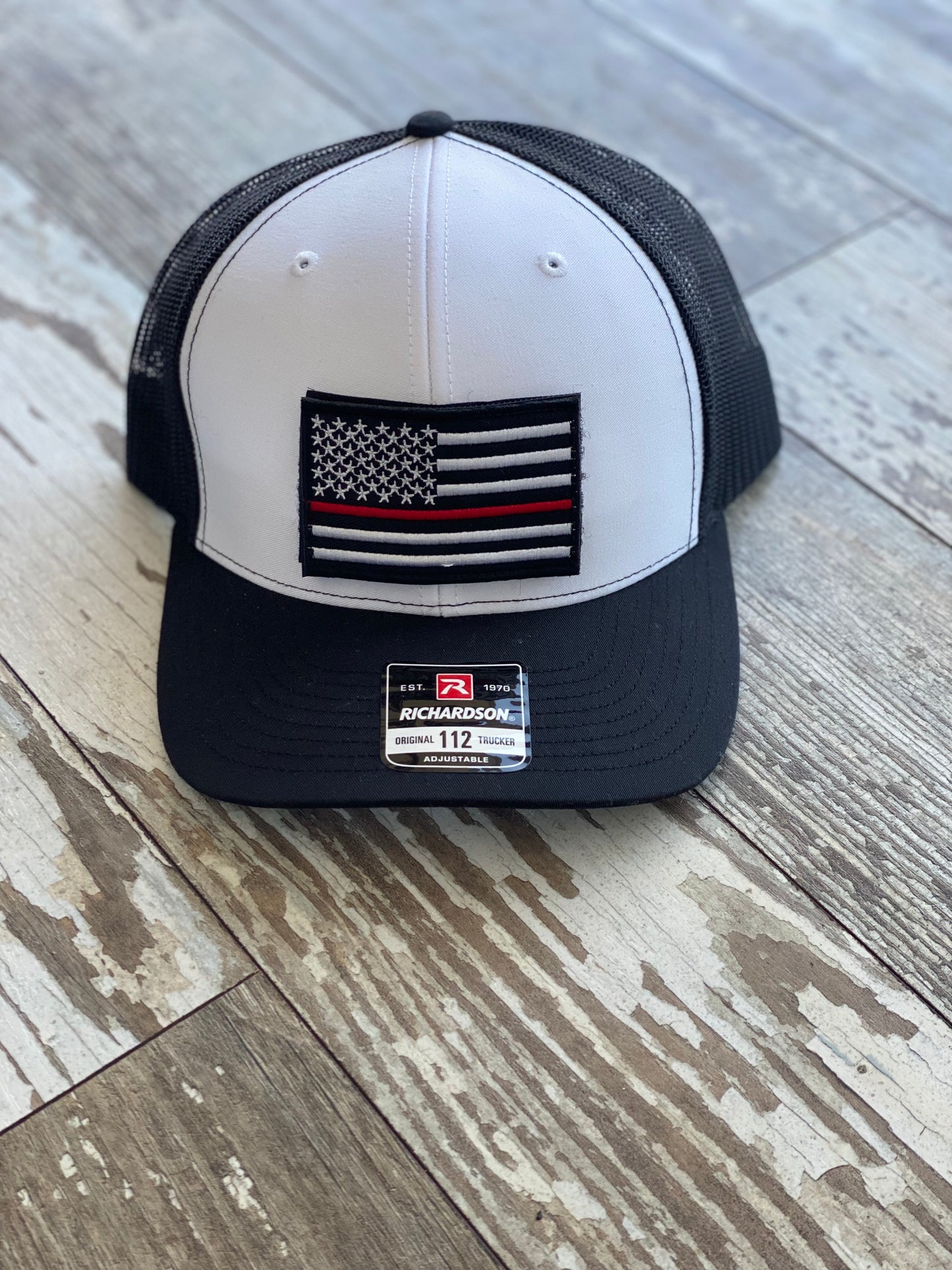 White/Black/Black - Fireman Flag (Removable)