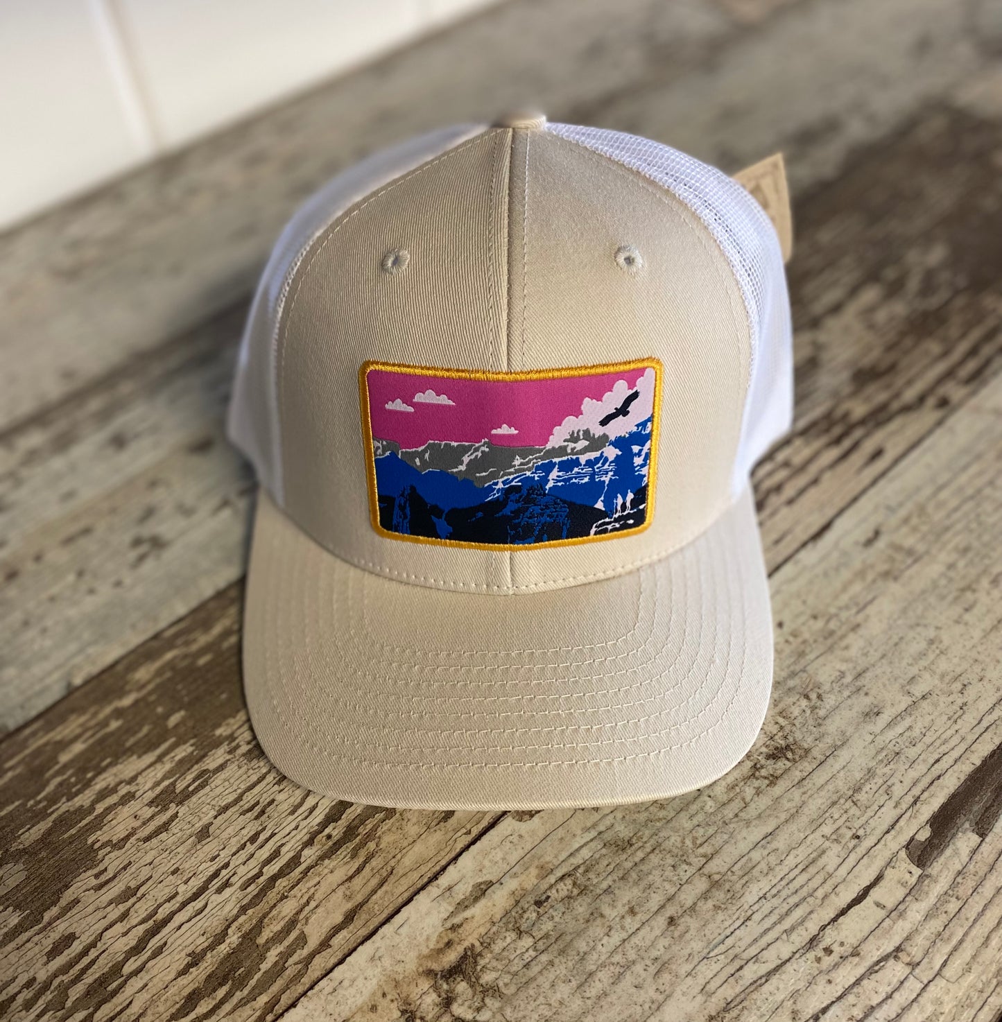 Khaki/White Eagle Flying Patch