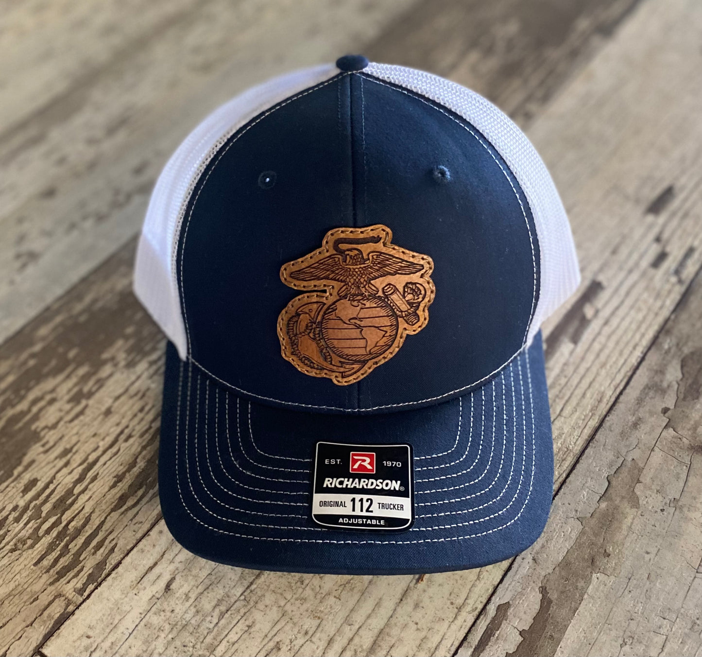 Eagle Globe Anchor Leather Patch Only