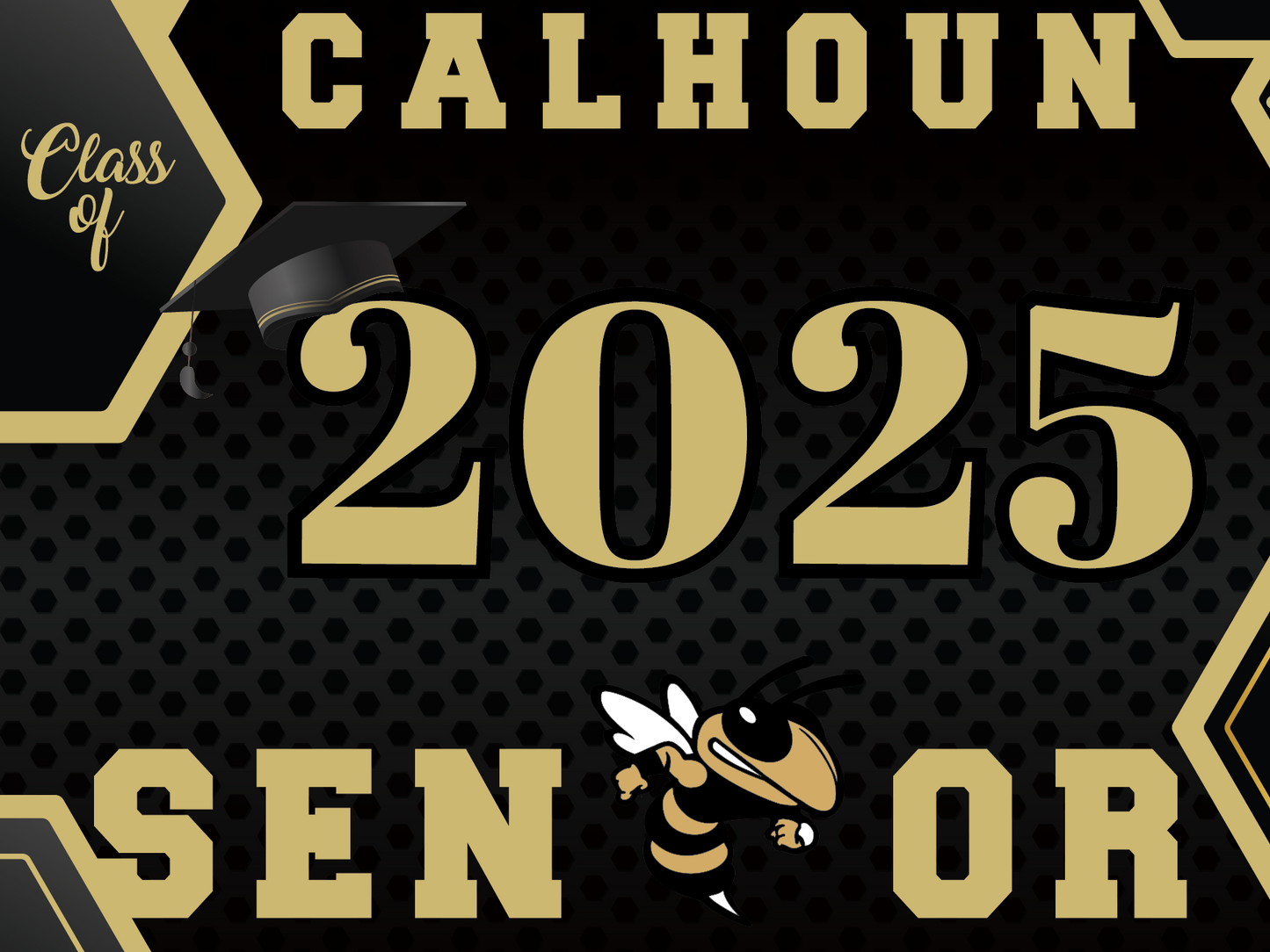 Calhoun Class of 2025 Yard Sign with Stand