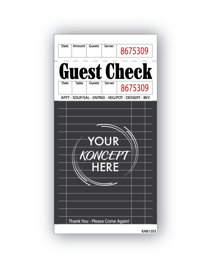 Custom Guest Check