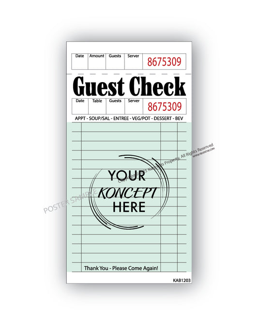 Custom Guest Check