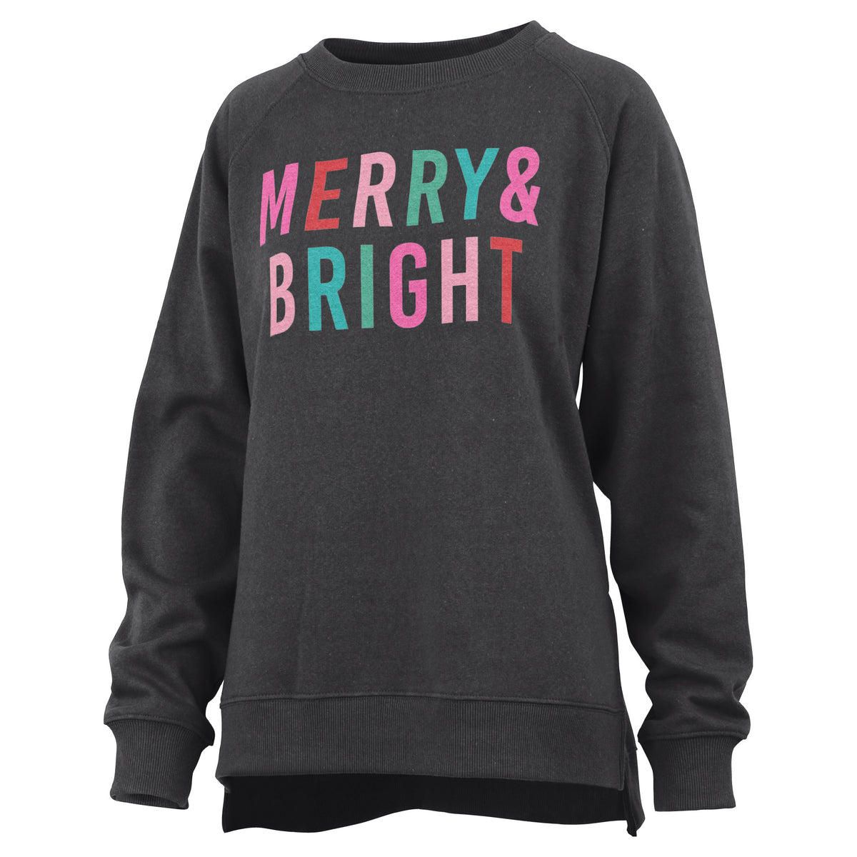 Merry & Bright Chenille Multi Color Applique Cozy Fleece
