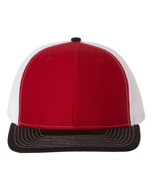 Red/White/Black Richardson 112 Hat Only