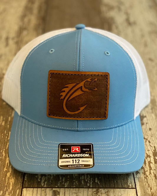 Fish Hook Leather Patch Hat