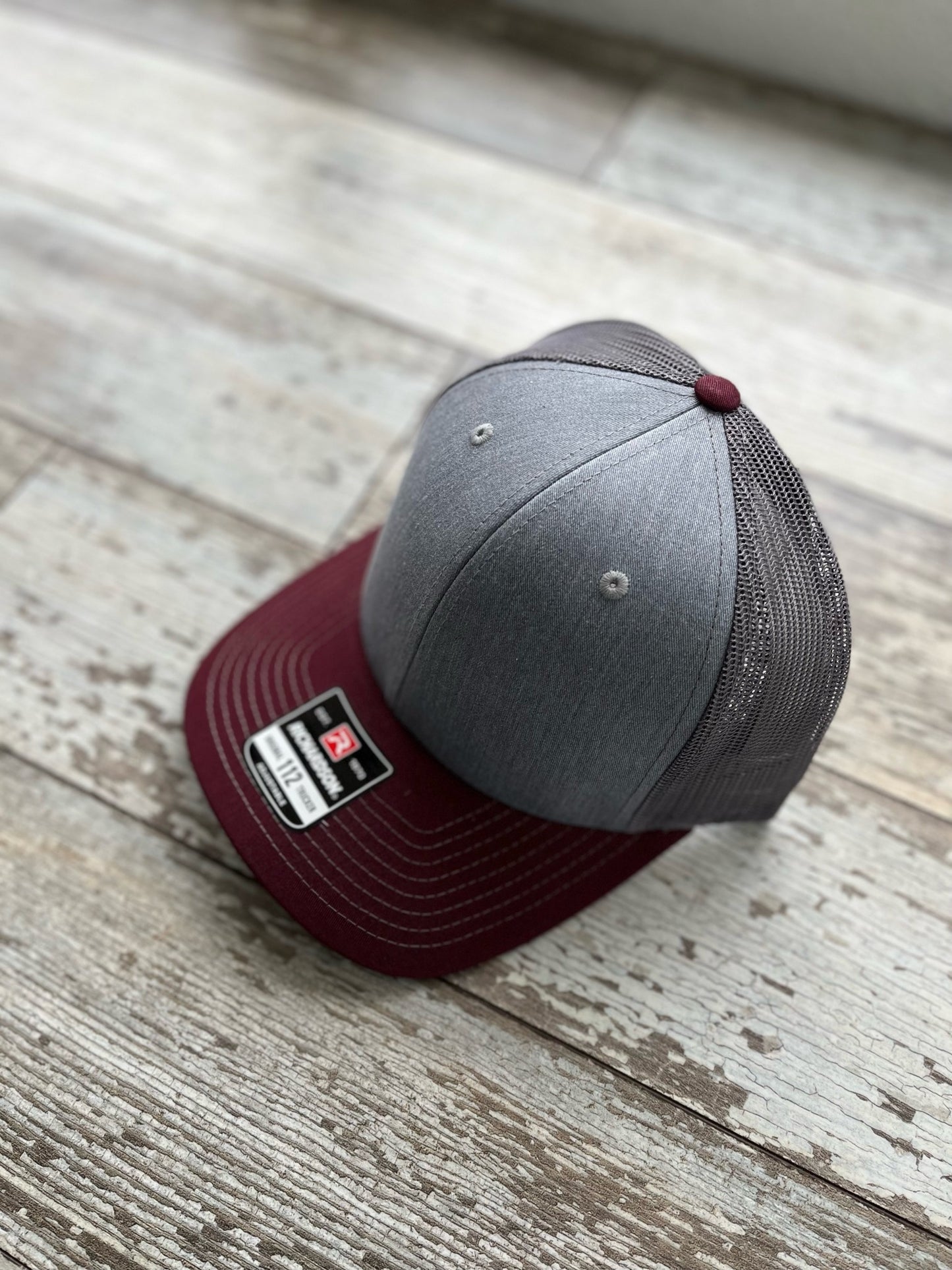 Heather Grey/Charcoal/Maroon 112