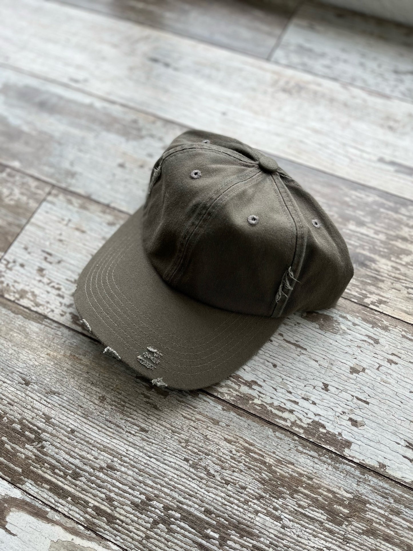 Military Green Distressed/Full Twill